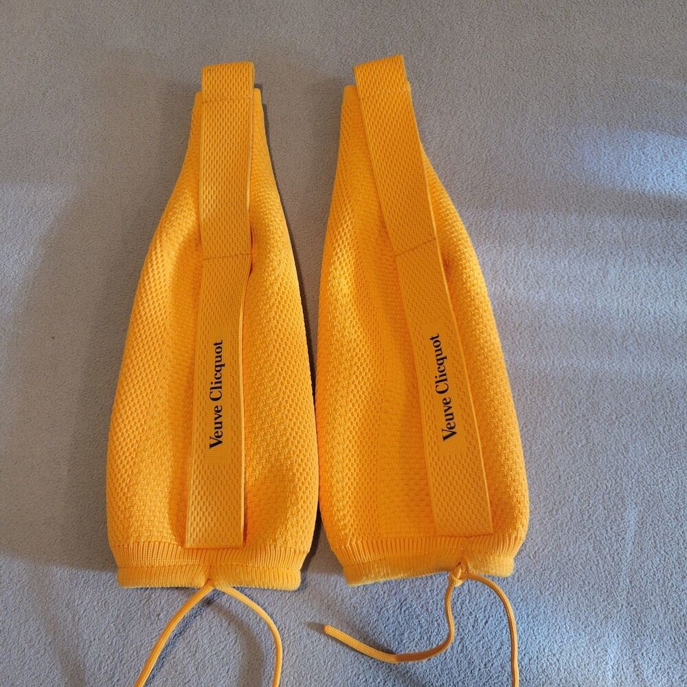 VEUVE CLICQUOT CHAMPAGNE YELLOW ICE JACKET BOTTLE COVER 3D KNIT TECHNOLOGY
